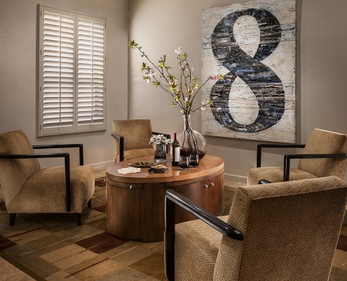 traditional transitional sitting area, interior design by Kim Gwozdz, Arizona